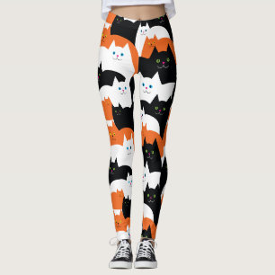 Halloween-Kostüm-Katzen-Trick oder Leckerei Leggings