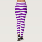 Halloween-Kostüm lila und weiß gestreift Leggings (Rückseite)