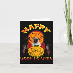 Halloween-Kostüm Männer Frauen Mops Lustiger Hund Karte