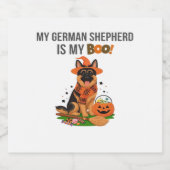 Halloween-Kostüm Mein Deutscher Schäferhund Schaumweinetikett (Einzelnes Label)
