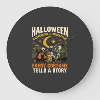 Halloween-Kostüm-Nacht-Abenteuer Große Wanduhr