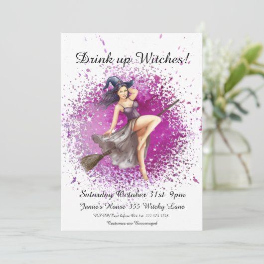 Halloween-Kostüm-Party Einladung (Stehend Vorderseite)