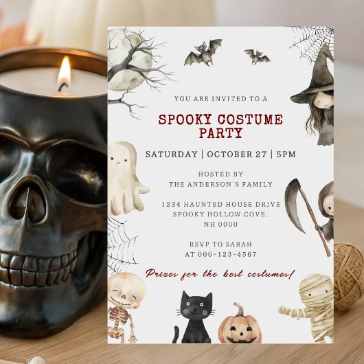 Halloween Kostüm Party Einladung