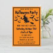 Halloween-Kostüm-Party Einladung (Stehend Vorderseite)