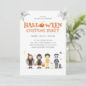 Halloween Kostüm Party Niedlich Kinder Einladung (Stehend Vorderseite)