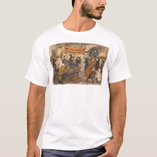 Halloween-Kostüm Party Szene Illustration T-Shirt