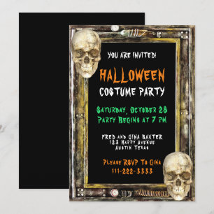 Halloween-Kostüm-Party-Trick-or-Treat Einladung