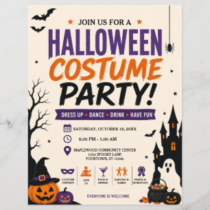 Halloween-Kostüm-Partyflyer Flyer