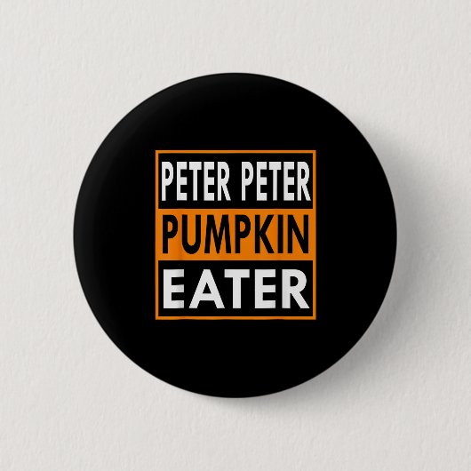 Halloween-Kostüm Peter Pumpkin Eater Button (Vorderseite)