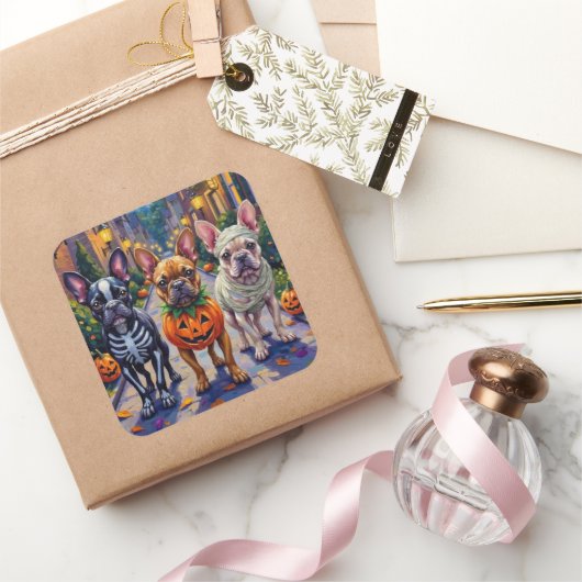 Halloween-Kostüm Quadratischer Aufkleber (Schenken)