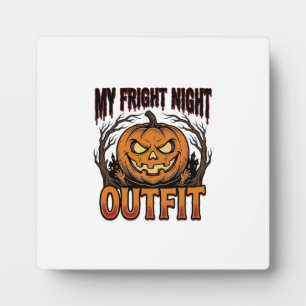 Halloween-Kostüm-Shirt Gruseliger Kürbis-Outfit_1 Fotoplatte