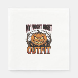 Halloween-Kostüm-Shirt Gruseliger Kürbis-Outfit_1 Serviette