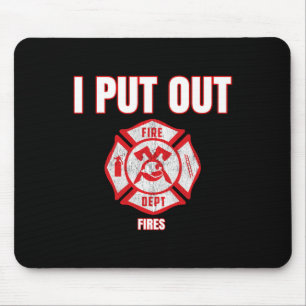 Halloween-Kostüm Spaß Feuerwehrmann Ich lege Feuer Mousepad