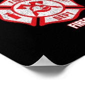 Halloween-Kostüm Spaß Feuerwehrmann Ich lege Feuer Poster (Ecke)