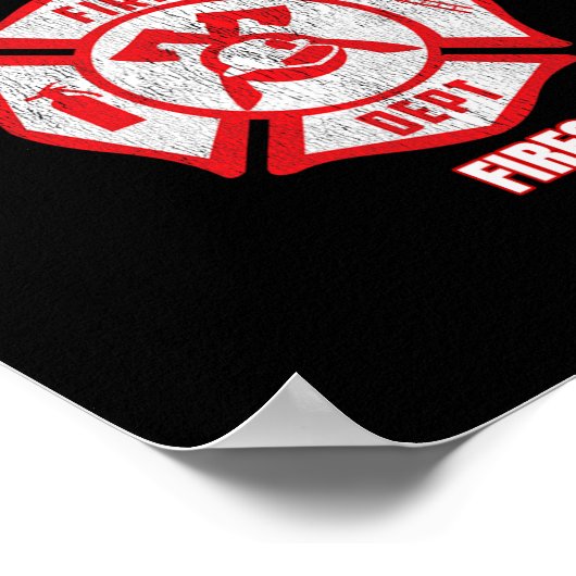 Halloween-Kostüm Spaß Feuerwehrmann Ich lege Feuer Poster (Ecke)