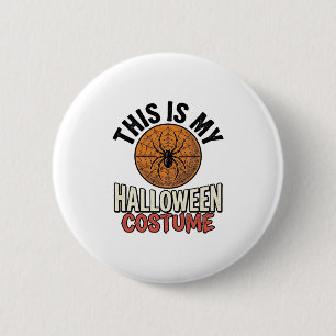 Halloween-Kostüm Spinnennetz Vintage-Shirt-Design_ Button