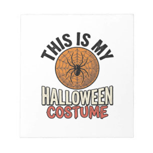 Halloween-Kostüm Spinnennetz Vintage-Shirt-Design_ Notizblock