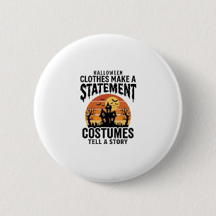 Halloween-Kostüm Statement Vintage-Shirt-Design_1 Button