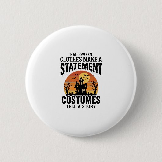 Halloween-Kostüm Statement Vintage-Shirt-Design_1 Button (Vorderseite)