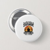 Halloween-Kostüm Statement Vintage-Shirt-Design_1 Button (Vorne & Hinten)