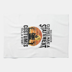 Halloween-Kostüm Statement Vintage-Shirt-Design_1 Geschirrtuch
