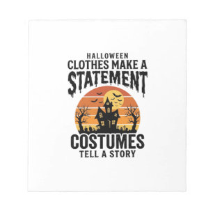Halloween-Kostüm Statement Vintage-Shirt-Design_1 Notizblock