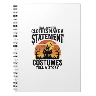 Halloween-Kostüm Statement Vintage-Shirt-Design_1 Notizblock