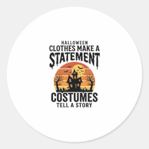 Halloween-Kostüm Statement Vintage-Shirt-Design_1 Runder Aufkleber