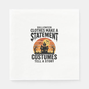 Halloween-Kostüm Statement Vintage-Shirt-Design_1 Serviette