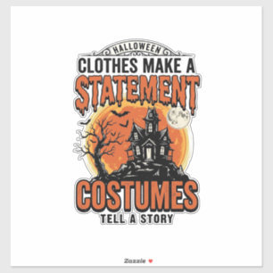 Halloween-Kostüm Statement Vintage Vector Shirt_1 Aufkleber