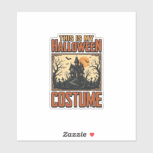 Halloween-Kostüm Verlassenes Haus Vintage-Shirt-De Aufkleber