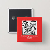 Halloween-Kostüm-Wahl Button (Vorne & Hinten)
