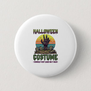Halloween-Kostüm Zombie-Hand Friedhofs-Grabsteine Button