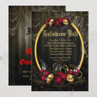 Halloween-Kostümball-Einladungen