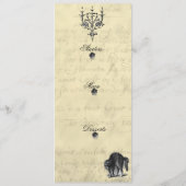 Halloween-Kostümball-Menü Menükarte (Rückseite)