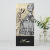 Halloween-Kostümball-Menü Menükarte (Stehend Vorderseite)