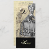 Halloween-Kostümball-Menü Menükarte (Vorne/Hinten)