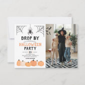 Halloween-Kostümbildhauer-Party Einladung mit Foto (Vorderseite)