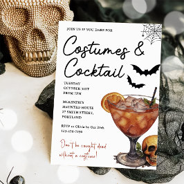 Halloween Kostüme & Cocktails Einladung