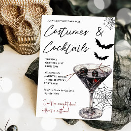 Halloween Kostüme & Cocktails Einladung
