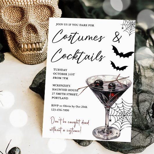 Halloween Kostüme & Cocktails Einladung
