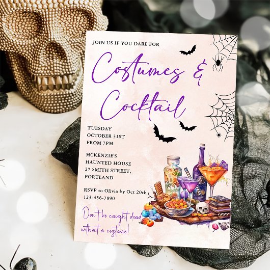 Halloween Kostüme & Cocktails Einladung