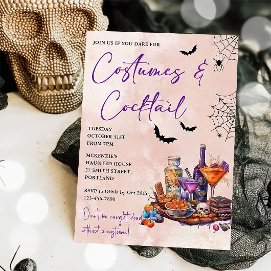 Halloween Kostüme & Cocktails Einladung