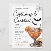 Halloween Kostüme & Cocktails Einladung (Vorderseite)