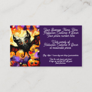 Halloween Kostüme & Deco Bat Shop Sales Etsy Visitenkarte