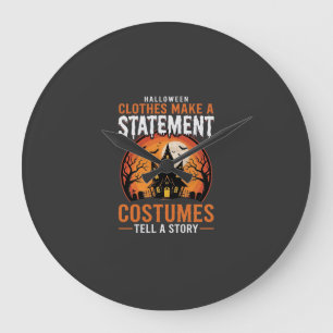 Halloween-Kostüme erzählen eine Geschichte Geister Große Wanduhr
