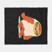 Halloween-Kostüme Faultier Oversized T-Shirt Fleecedecke (Vorderseite (Horizontal))