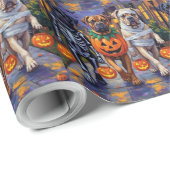 Halloween-Kostüme für Bullmastiff Geschenkpapier (Rolleneckpunkt)
