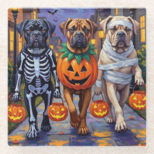 Halloween-Kostüme für Bullmastiff Glasuntersetzer
