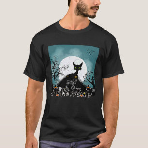Halloween-Kostüme für Katzen Schwarze Halloween-Ka T-Shirt